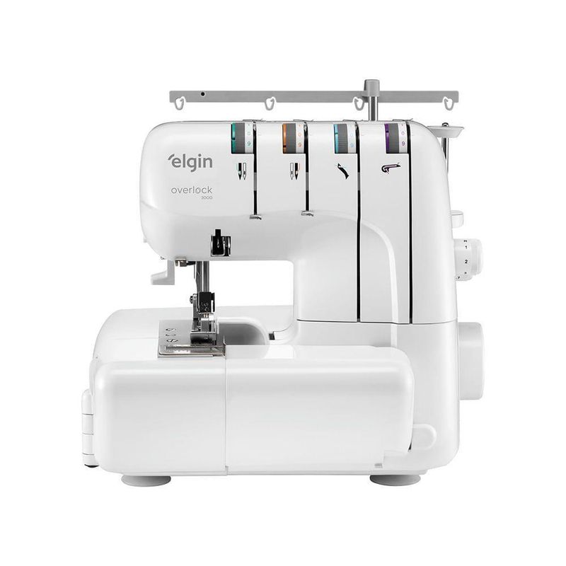 Máquina de Costura Elgin Overlock 2000 Doméstica 1300 Pontos 110V