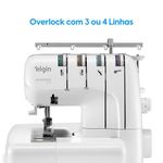 Máquina de Costura Elgin Overlock 2000 Doméstica 1300 Pontos 110V