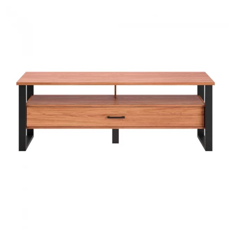 Rack para TV Até 55 Polegadas em MDF 140 cm 1 Gaveta Freijó Preto Dalla Costa