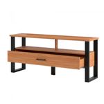 Rack para TV Até 55 Polegadas em MDF 140 cm 1 Gaveta Freijó Preto Dalla Costa