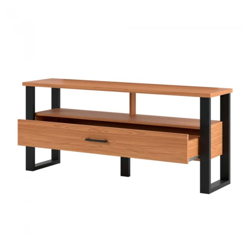 Rack para TV Até 55 Polegadas em MDF 140 cm 1 Gaveta Freijó Preto Dalla Costa