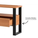 Rack para TV Até 55 Polegadas em MDF 140 cm 1 Gaveta Freijó Preto Dalla Costa