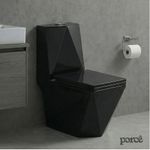 Vaso Sanitário Monobloco Porcê Supremus Preto (PVS53MBSFA-PT)