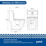 Vaso Sanitário Monobloco Porcê Supremus Preto (PVS53MBSFA-PT)