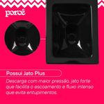 Vaso Sanitário Monobloco Porcê Supremus Preto (PVS53MBSFA-PT)