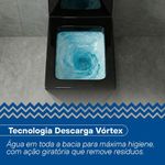Vaso Sanitário Monobloco Porcê Supremus Preto (PVS53MBSFA-PT)