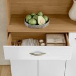 Armário de Cozinha Golden 6 Portas 1 Gaveta MDF 90,9CM Freijo Supremo Elegante Funcional Moderno