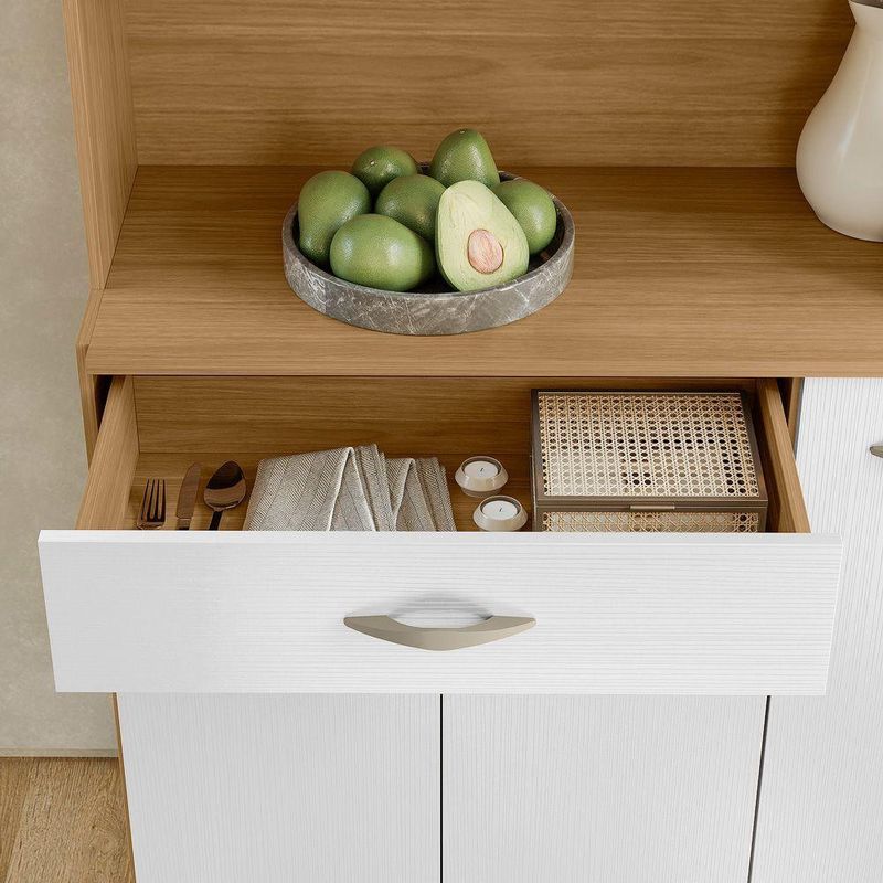 Armário de Cozinha Golden 6 Portas 1 Gaveta MDF 90,9CM Freijo Supremo Elegante Funcional Moderno
