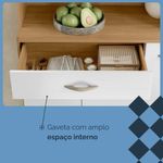 Armário de Cozinha Golden 6 Portas 1 Gaveta MDF 90,9CM Freijo Supremo Elegante Funcional Moderno