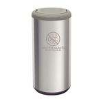 Lixeira Inox Tramontina Piemonte 40 Litros Acetinado Tampa Basculante Cinza em Polipropileno