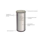 Lixeira Inox Tramontina Piemonte 40 Litros Acetinado Tampa Basculante Cinza em Polipropileno
