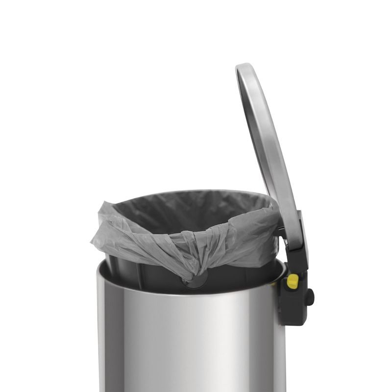 Lixeira com Pedal Tramontina Loop Aço Inox Polido 12 Litros