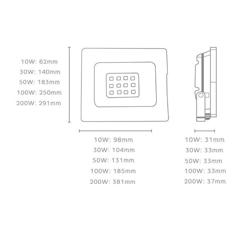 Refletor Led Elgin 10w 6500k Preto