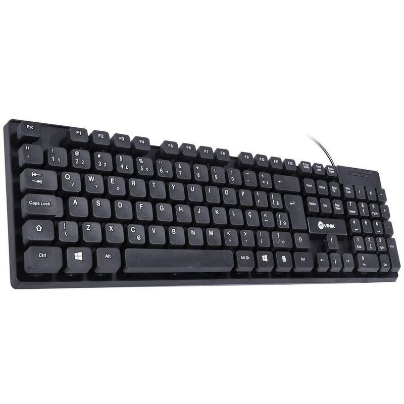 Teclado Usb Dynamic Chocolate Abnt2 Cabo 18m Preto - Vinik - Dt160