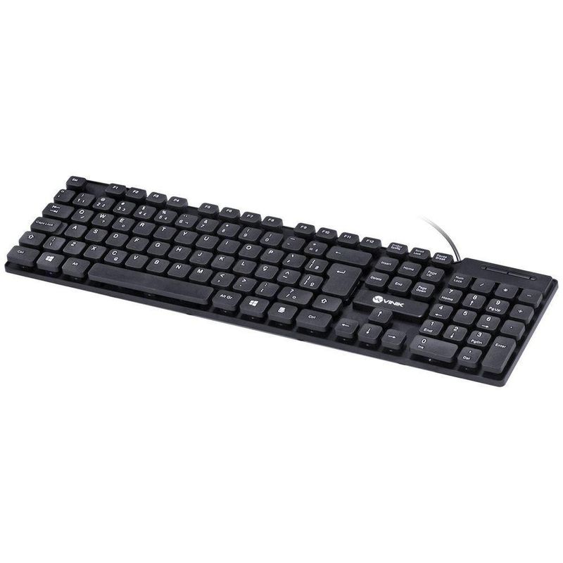 Teclado Usb Dynamic Chocolate Abnt2 Cabo 18m Preto - Vinik - Dt160