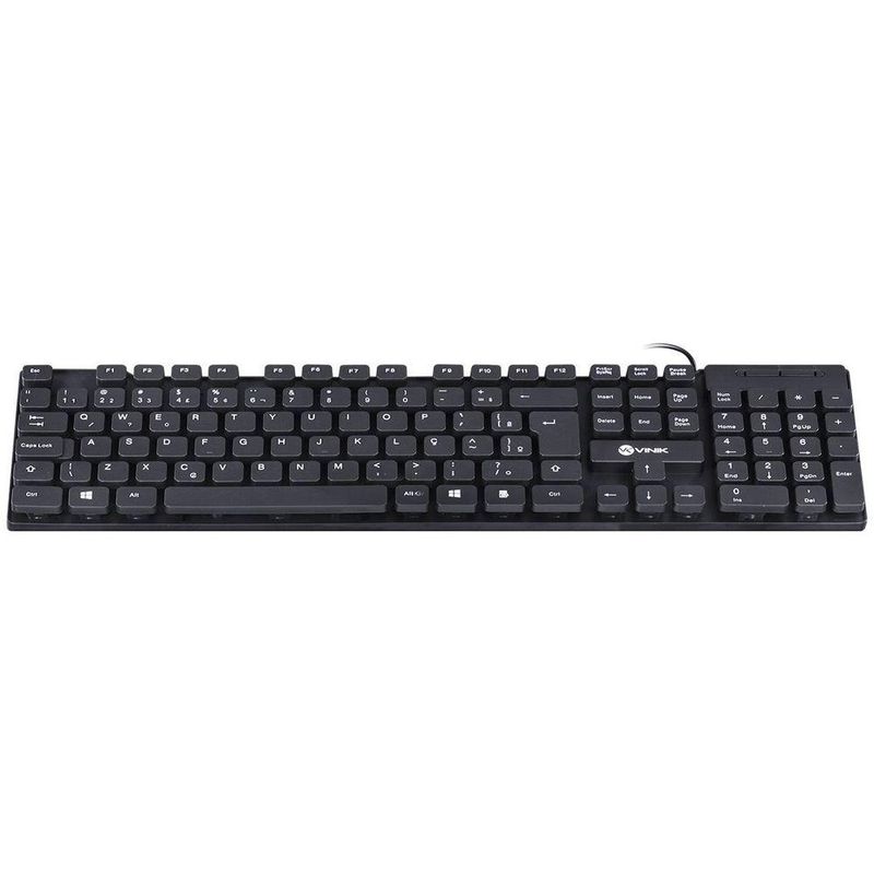 Teclado Usb Dynamic Chocolate Abnt2 Cabo 18m Preto - Vinik - Dt160