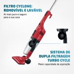 Aspirador De Pó Mondial Turbo Cycle Vermelho Preto 127V AP-36