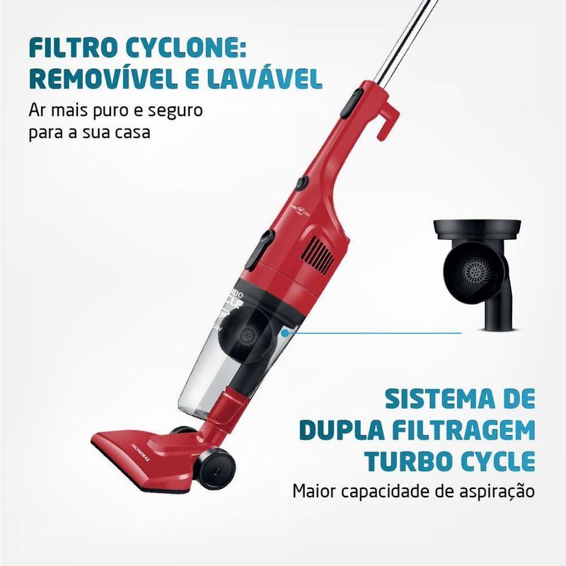 Aspirador De Pó Mondial Turbo Cycle Vermelho Preto 127V AP-36