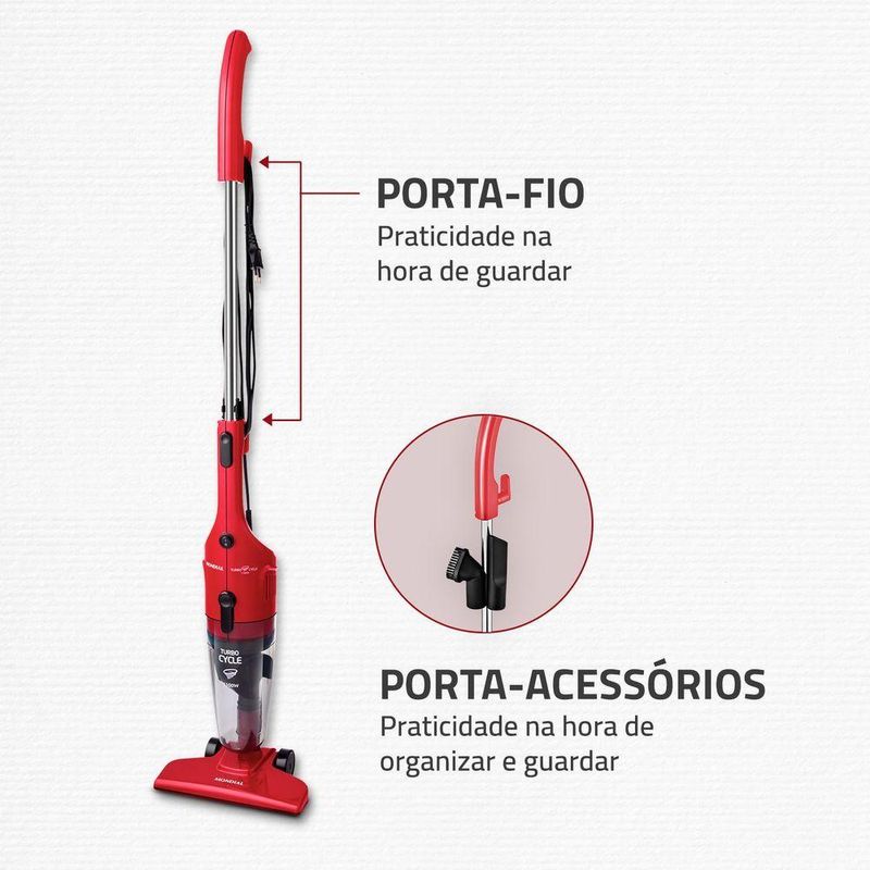 Aspirador De Pó Mondial Turbo Cycle Vermelho Preto 127V AP-36