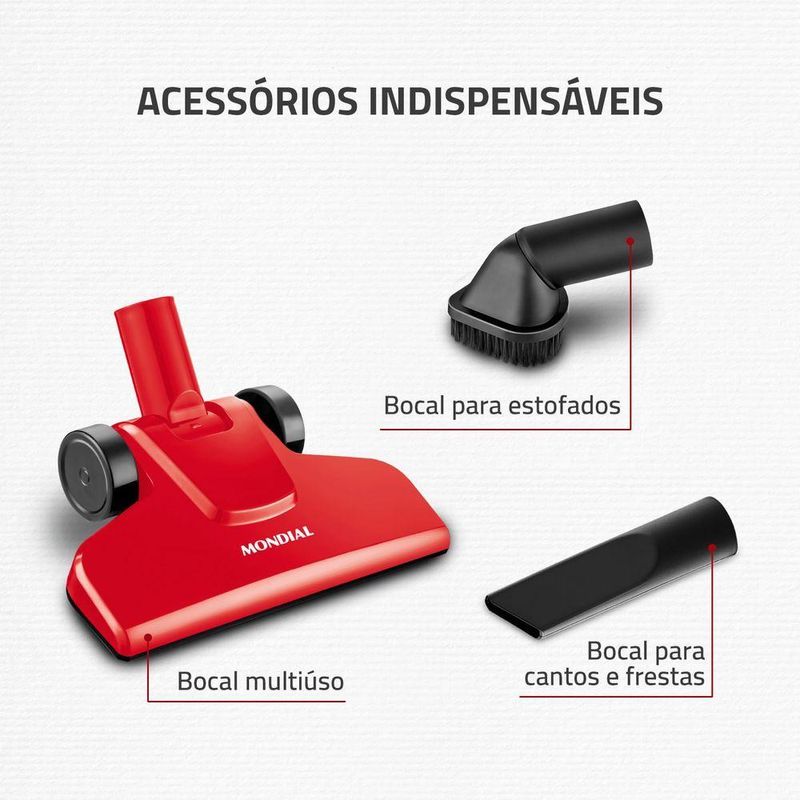 Aspirador De Pó Mondial Turbo Cycle Vermelho Preto 127V AP-36