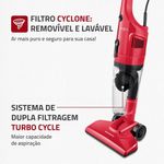 Aspirador De Pó Mondial Turbo Cycle Vermelho Preto 127V AP-36