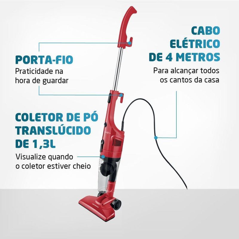 Aspirador De Pó Mondial Turbo Cycle Vermelho Preto 127V AP-36