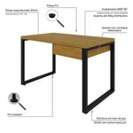 Mesa Operacional C-01gav 120x70x75cm Yon - Acácia -estpreta Acácia -estpreta