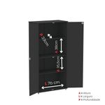 Armário Alto Para Escritório 2 Portas Com Chave 160cm Linha P15