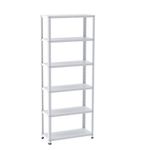 Estante De Estrutura Metálica Com 6 Prateleiras 175cm(a)92acm(l)40cm(p) Com Reforço Branco