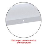 Estante De Estrutura Metálica Com 6 Prateleiras 175cm(a)92acm(l)40cm(p) Com Reforço Branco