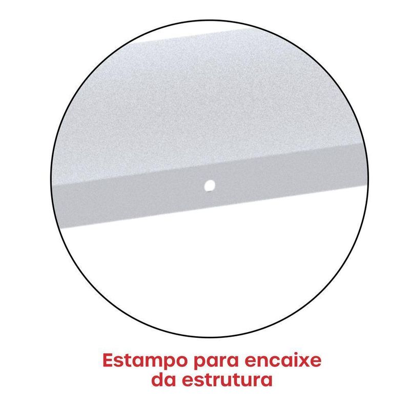 Estante De Estrutura Metálica Com 6 Prateleiras 175cm(a)92acm(l)40cm(p) Com Reforço Branco
