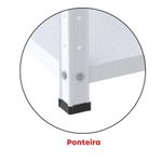 Estante De Estrutura Metálica Com 6 Prateleiras 175cm(a)92acm(l)40cm(p) Com Reforço Branco