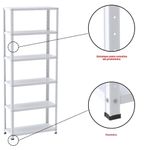 Estante De Estrutura Metálica Com 6 Prateleiras 175cm(a)92acm(l)40cm(p) Com Reforço Branco