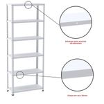 Estante De Estrutura Metálica Com 6 Prateleiras 175cm(a)92acm(l)40cm(p) Com Reforço Branco