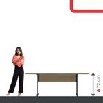 Mesa De Reunião 200cm Para Escritório Com Pés Tubulares Em Aço Linha P15