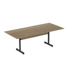 Mesa De Reunião 200cm Para Escritório Com Pés Tubulares Em Aço Linha P15