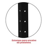 Estante De Estrutura Metálica Com 6 Prateleiras 175cm(a)92acm(l)40cm(p) Com Reforço Preto