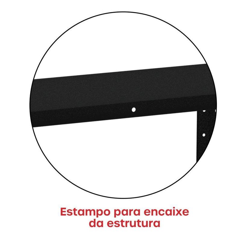 Estante De Estrutura Metálica Com 6 Prateleiras 175cm(a)92acm(l)40cm(p) Com Reforço Preto