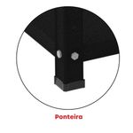 Estante De Estrutura Metálica Com 6 Prateleiras 175cm(a)92acm(l)40cm(p) Com Reforço Preto