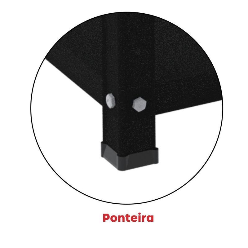 Estante De Estrutura Metálica Com 6 Prateleiras 175cm(a)92acm(l)40cm(p) Com Reforço Preto