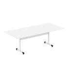 Mesa De Reunião 200cm Para Escritório Com Pés Tubulares Em Aço Linha P15