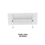 Mesa De Reunião 200cm Para Escritório Com Pés Tubulares Em Aço Linha P15