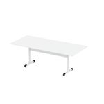 Mesa De Reunião 200cm Para Escritório Com Pés Tubulares Em Aço Linha P15