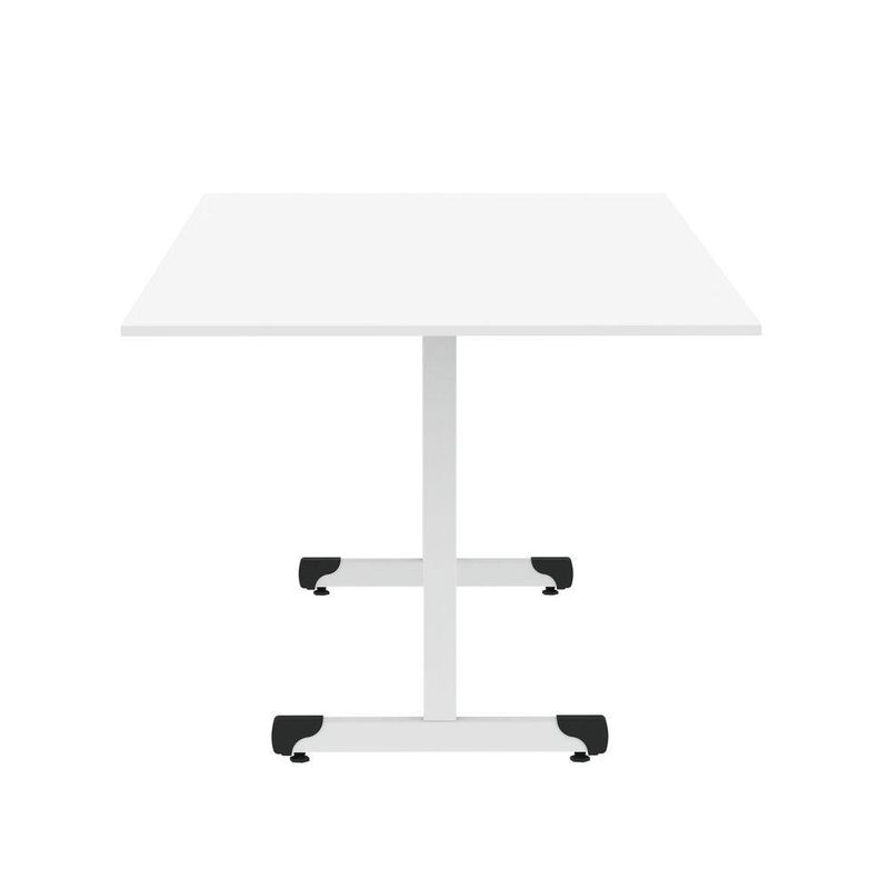 Mesa De Reunião 200cm Para Escritório Com Pés Tubulares Em Aço Linha P15