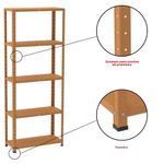 Estante De Estrutura Metálica Com 5 Prateleiras 175cm(a)92acm(l)40cm(p) Com Reforço Laranja Picasso