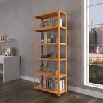Estante De Estrutura Metálica Com 6 Prateleiras 175cm(a)92acm(l)40cm(p) Com Reforço Laranja Picasso