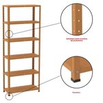 Estante De Estrutura Metálica Com 6 Prateleiras 175cm(a)92acm(l)40cm(p) Com Reforço Laranja Picasso