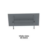 Mesa De Reunião 200cm Para Escritório Com Pés Tubulares Em Aço Linha P15