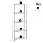 Estante De Estrutura Metálica Com 5 Prateleiras 175cm(a)92acm(l)30cm(p) Com Reforço Branco