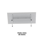 Mesa De Reunião 200cm Para Escritório Com Pés Tubulares Em Aço Linha P15